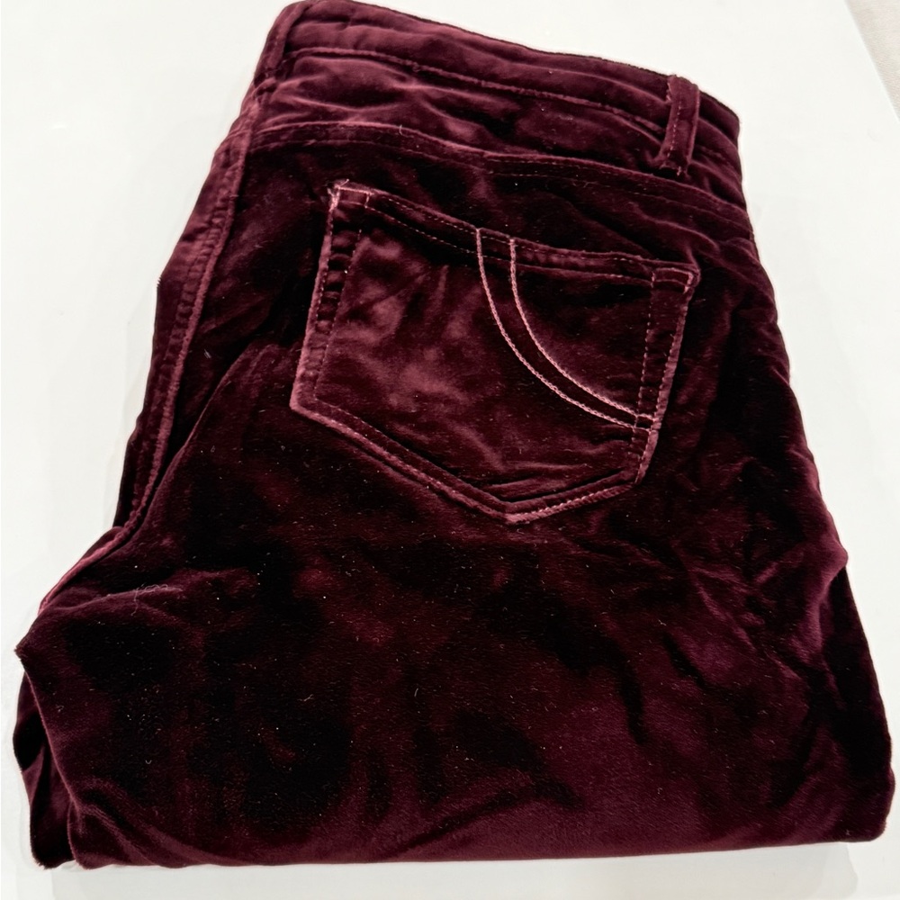 Maje Burgundy Velvet Jeans